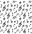 music notes pattern seamless song notation sheet vector image vector image