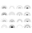 retro sun burst minimal vintage firework vector image