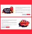 black friday sale tags advertising badges gifts vector image
