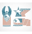 memorial day typographic card with the american vector image vector image