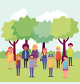 people park and city vector image