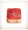 steak app icon vector image vector image