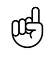 finger pointing up icon - idea sign and reminder vector image vector image