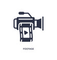 footage icon on white background simple element vector image