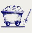 mining cart vector image vector image