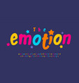 playful font for vibrant colorful typography vector image vector image