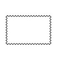 postage stamp frame empty border template vector image