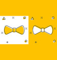cartoon bow tie icon in comic style necktie sign vector image