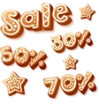 christmas cakes sale discount vector image