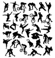 extreme sport silhouettes vector image