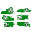 soccer or football ball green backdrops vector image