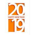 2019 happy new year creative card design vector image