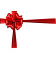 holiday christmas gift silk bow vector image vector image