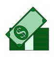 stack banknotes icon vector image