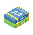 a4 paper production composition vector image vector image