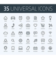 set of universal thin line icons for print or web vector image