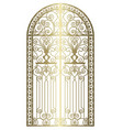 golden vintage gate vector image