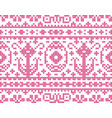 cross stitch embroidery pattern vector image vector image