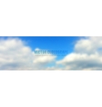 blue sky with clouds background vector image