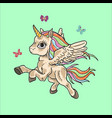 cute unicorn doodle cartoon vector image