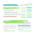 highlighter elements with text layout vector image