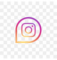 instagram social media icon design template vector image vector image