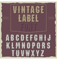 vintage alphabet font old style typeface vector image vector image