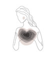 young woman depressed concept of mental disorder vector image vector image
