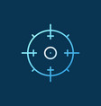 aim concept outline icon on dark background vector image