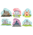 castles and fortresses medieval architecture view vector image