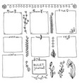 collection of design elements for bullet journal vector image