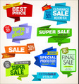 modern sale origami banners and labels collection vector image