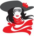 retro woman vector image