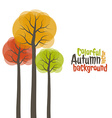 autumn colorful trees vector image vector image