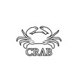 crab with claws vector image