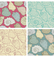 hand drawing seashell seamless set vector image