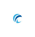 round curve abstract logo vector image