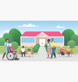 sanatorium nursing home for elderly patients vector image