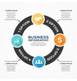 circle diagram infographic for business vector image