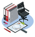isometric job recruiting advertisement vector image vector image