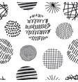 seamless pattern with round textured elements vector image vector image