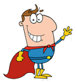 caucasian super hero vector image