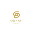 golden initial g d dg gd monogram luxury logo vector image