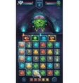 monster battle gui freak with brain vector image