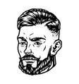 vintage concept handsome man head vector image