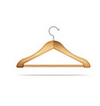 wooden clothes hanger isolated on white vector image