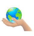 world in your hand concept vector image