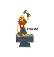 hephaestus olympian greek god ancient greece vector image