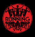 people run runner marathon running vector image vector image