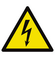 danger electrical hazard triangle black vector image